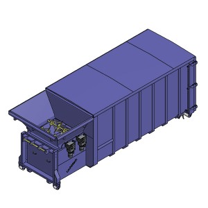 Compacteur à vis monobloc avec un module de pré-broyage de cartons encombrants