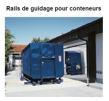 rail de guidage _ compacteur à vis